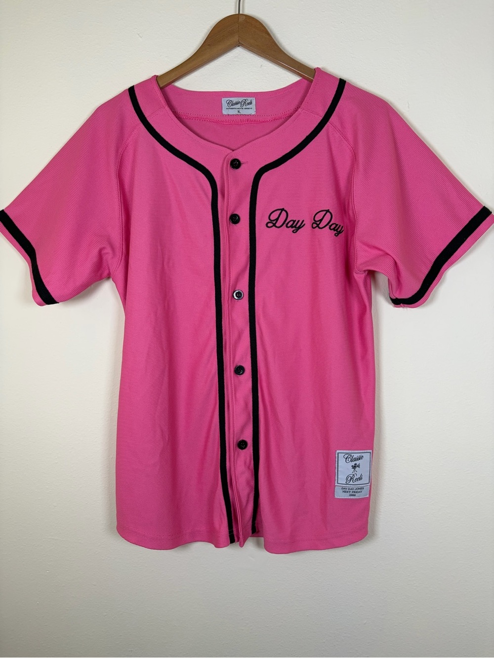 Classic Reels Pinky’s Records & Discs Next Friday Baseball Jersey XL Pink